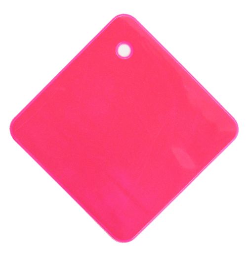 Световозвращатель подвеска ПВХ 50 мм "Ромб" (розовый)