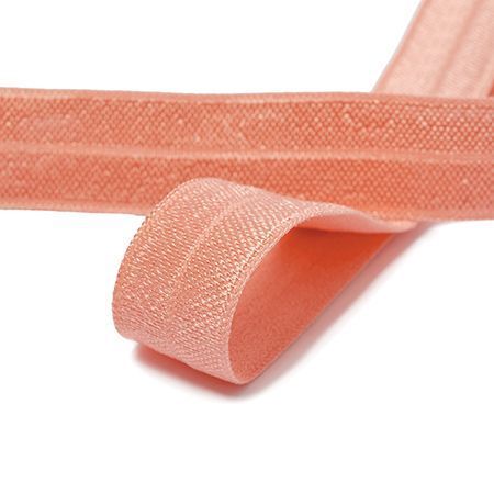 Отрез - 0.98 Резинка бельевая окантовочная 15 мм Розовый персик 